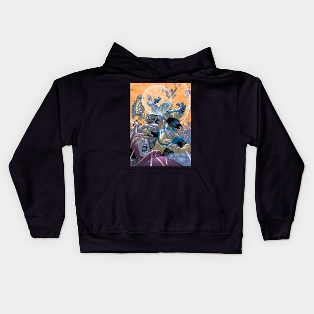 invincible poster Kids Hoodie by super villain